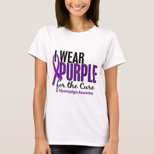 I Wear Purple For The Cure 10 Fibromyalgia T-Shirt