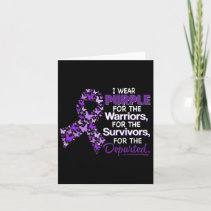 I Wear Purple For The Warriors Butterfly Overdose Card