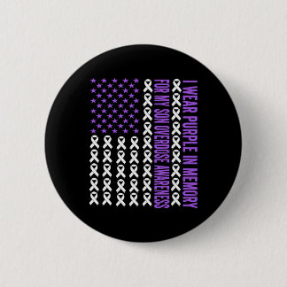 I Wear Purple In Memory For My Son Overdose Awaren 6 Cm Round Badge
