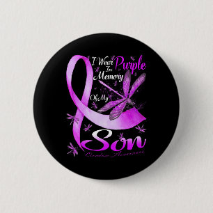 I Wear Purple In Memory For My Son Overdose Awaren 6 Cm Round Badge