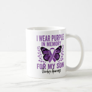 I Wear Purple In Memory For My Son Overdose Awaren Coffee Mug