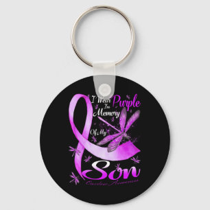 I Wear Purple In Memory For My Son Overdose Awaren Key Ring
