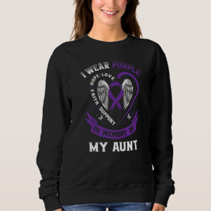 I Wear Purple In Memory Of Aunt Epilepsy Awareness Sweatshirt