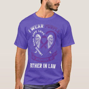 I Wear Purple In Memory Of Father In Law Alzheimer T-Shirt