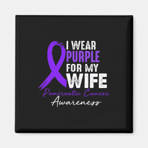 I Wear Purple In Memory of Great Aunt Pancreatic C Magnet
