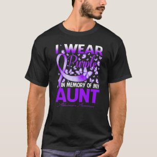I Wear Purple In Memory Of My Aunt Alzheimer's Awa T-Shirt