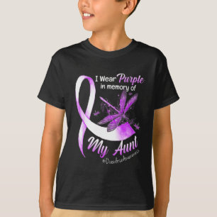 I Wear Purple In Memory Of My Aunt Overdose Awaren T-Shirt