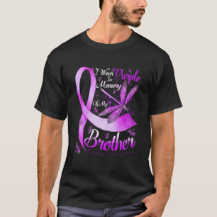 I Wear Purple In Memory Of My Brother Dragonfly T-Shirt