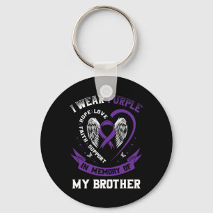 I Wear Purple In Memory Of My Brother Epilepsy Awa Key Ring