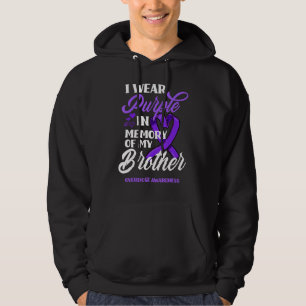 I Wear Purple In Memory Of My Brother Overdose Awa Hoodie