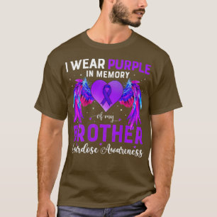 I Wear Purple In Memory Of My Brother Overdose Awa T-Shirt