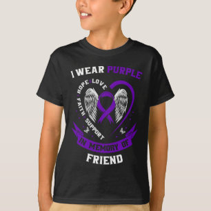 I Wear Purple In Memory of my Friend Pancreatic Ca T-Shirt