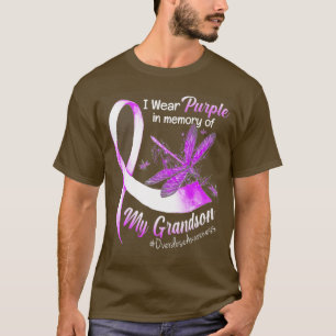 I Wear Purple In Memory Of My Grandson Overdose Aw T-Shirt