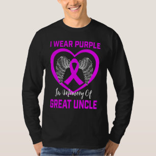 I Wear Purple In Memory Of My Great Uncle Alzheime T-Shirt