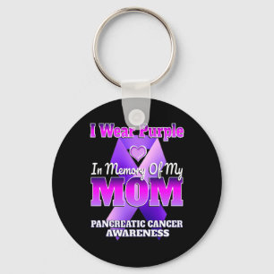 I Wear Purple In Memory Of My Mum Pancreatic Cance Key Ring