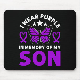 I Wear Purple In Memory Of My Uncle Overdose Aware Mouse Pad