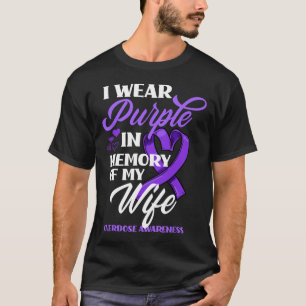 I Wear Purple In Memory Of My Wife Overdose Awaren T-Shirt
