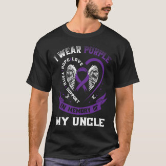 I Wear Purple In Memory Of Uncle Epilepsy Awarenes T-Shirt