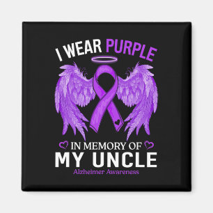 I Wear Purple In Memory Of Uncle Heimerheimer Awar Magnet