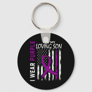 I Wear Purple Loving Son Epilepsy Awareness Americ Key Ring