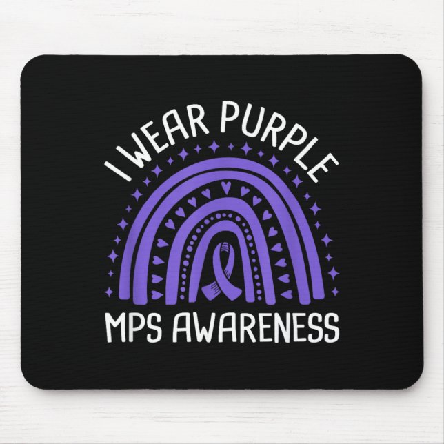 I Wear Purple Mps Awareness Mouse Pad (Front)
