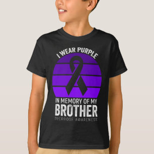 I Wear Purple Overdose Awareness Purple Ribbon Cou T-Shirt