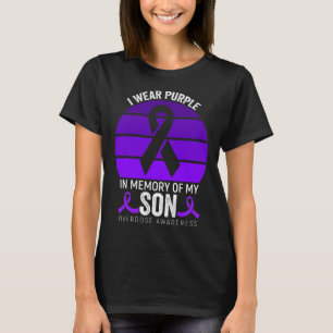 I Wear Purple Overdose Awareness Purple Ribbon Unc T-Shirt