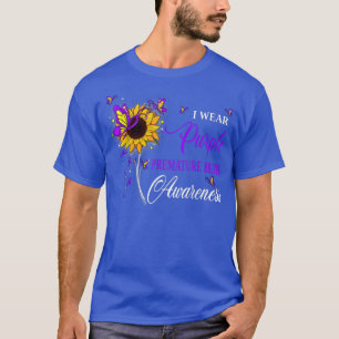 I Wear Purple Premature Birth Awareness Sunflower T-Shirt
