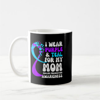 I Wear Purple Teal For Mum Prevention Awareness Coffee Mug