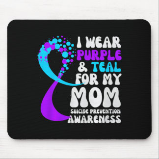 I Wear Purple Teal For Mum Prevention Awareness Mouse Pad