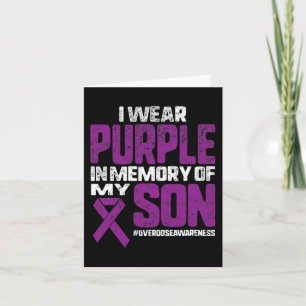 I Wear Purpleen In Memory Overdose Awareness Ribbo Card