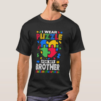 I Wear Puzzle For My Brother Autism Awareness Brot T-Shirt