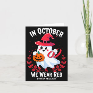 I wear red dyslexia awareness month dyslexia  card