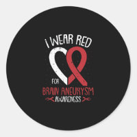 I Wear Red For Brain Aneurysm Awareness Warrior