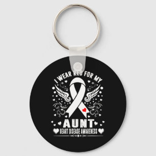 I Wear Red For My Aunt Heart Disease Awareness Mon Key Ring