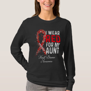 I Wear Red For My Aunt Heart Disease Awareness T-Shirt