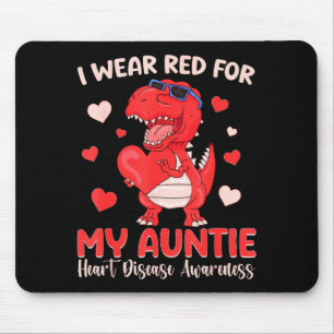 I Wear Red For My Auntie Heart Disease Awareness T Mouse Pad