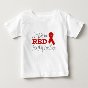 I Wear Red For My Brother (Red Ribbon) Baby T-Shirt