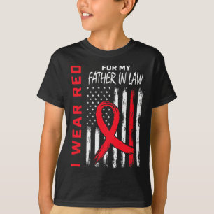 I Wear Red For My Father In Law Heart Disease Awar T-Shirt