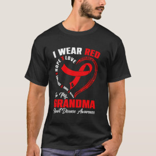 I Wear Red For My Grandma Heart Disease Awareness T-Shirt