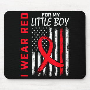 I Wear Red For My Little Boy Heart Disease Awarene Mouse Pad