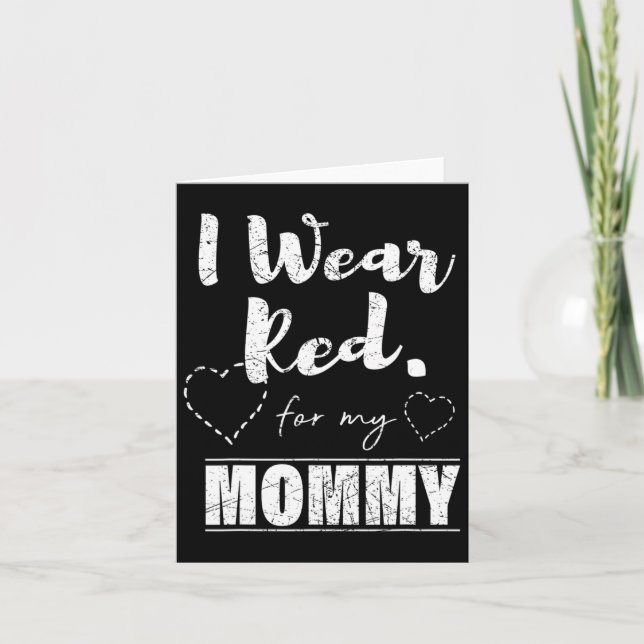 I Wear Red For My Mummy Tee  Card (Front)