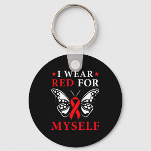 I Wear Red For Myself Heart Disease Awareness Butt Key Ring
