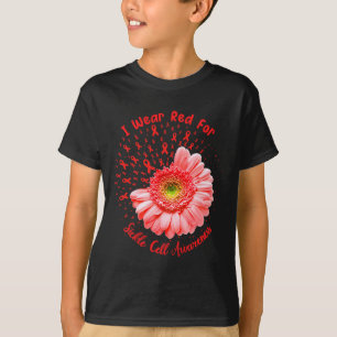 I Wear Red For Sickle Cell Awareness Fighter Survi T-Shirt