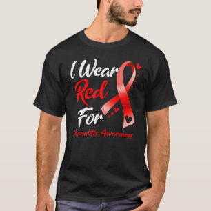 I Wear Red For Vasculitis Awareness   Ribbon Red V T-Shirt