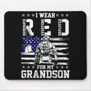 I wear red fridays for my grandson military suppor mouse pad