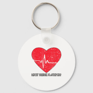 I Wear Red To Fight Heart Disease Awareness _1  Key Ring