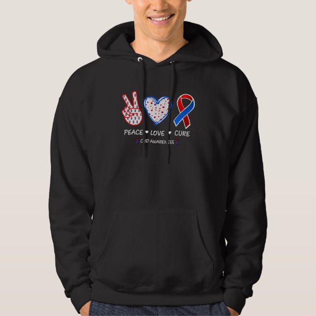 I Wear Red To Fight Heart Disease Awareness CHD Mo Hoodie (Front)