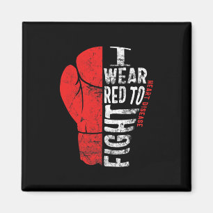 I Wear Red To Fight Heart Disease Awareness Chd Na Magnet