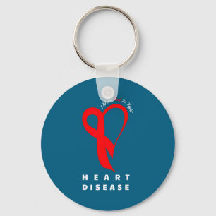 I Wear Red To Fight Heart Disease Awareness Chd Ri Key Ring